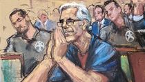 Americk miliard Jeffrey Epstein u soudu. Byl obvinn ze sexulnho...