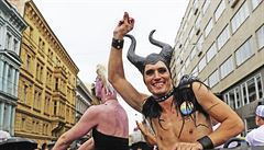 Poslední úastníci pochodu Prague Pride Parade dorazili kolem 15:15 na echv...