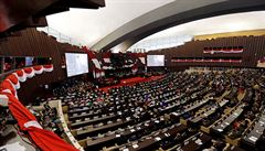 Indonéský parlament sleduje projev prezidenta