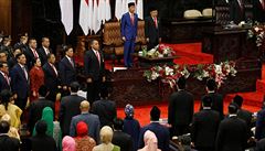 Indonéský prezident Joko Widodo v parlamentu