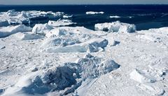 Ledovcový fjord v Ilulissatu je 40 kilometr dlouhý a 7 kilometr iroký.