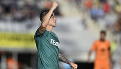 Jan Sýkora slaví vít�zství Jablonce.