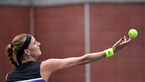 Petra Kvitová v souboji s Denisou Allertovou.