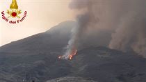 Italsk sopka Stromboli opt vybuchla, nikdo nebyl zrann.
