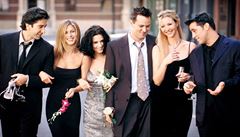 Parta známá ze seriálu Přátelé - Ross, Rachel, Monica, Chandler, Phoebe a Joey.