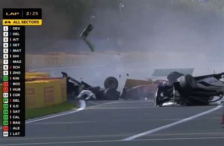 Hrozivá nehoda v závodu formule 2 v Belgii.