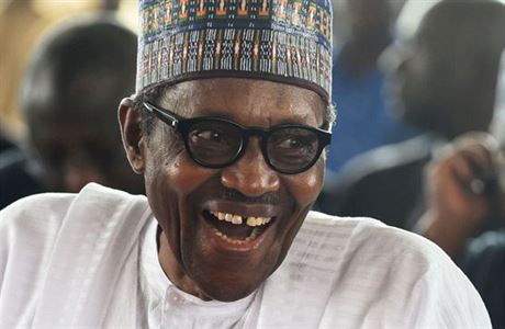 estasedmdesátiletý prezident Nigérie Muhammadu Buhari.