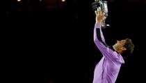 Rafael Nadal slav svj tvrt titul z grandslamu v New Yorku.