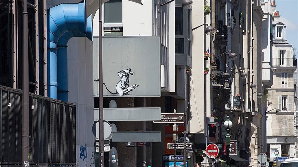 Banksyho pařížská „Krysa“.