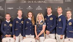Parkurový tým Prague Lions. Zleva Gerco Schröder, Niels Bruynseels, Anna...