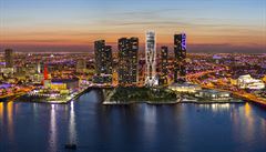 Mrakodrap One Thousand Museum v Miami, který navrhovala architektka Zaha Hadid...