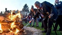 Prezident Milo Zeman a bval ministr zahraninch vc Karel Schwarzenberg...