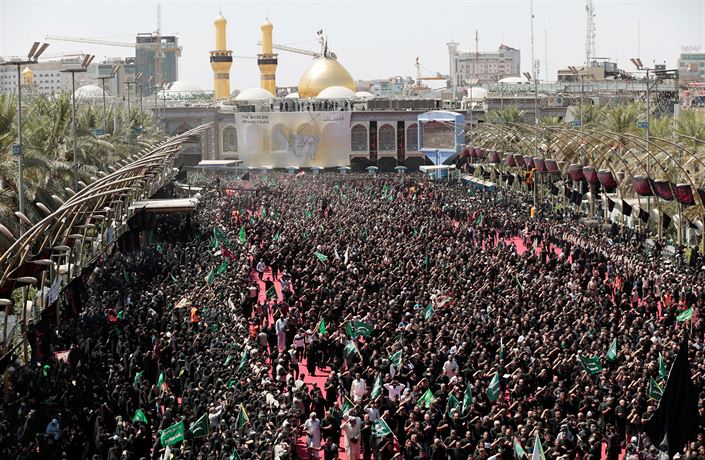 Oslavy �íitského svátku á�úrá v irácké Karbale, 10. zá�í 2019.