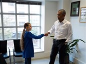Bval americk prezident se setkal s Gretou Thunbergovou.