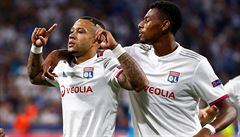 Memphis Depay slaví branku v Lize mistr�.