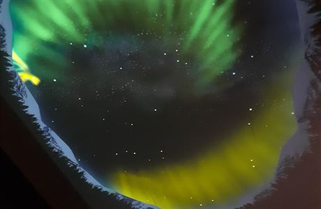 Aurora borealis- animace v Arktiku