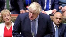 Britsk premir Boris Johnson mluv k Doln komoe parlamentu. Jeho projev...