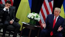 Ukrajinsk prezident Volodymyr Zelenskyj a americk prezident Donald Trump.