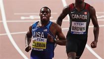 Christian Coleman ovldl sprint na 100 metr a je nejrychlejm hrem planety.