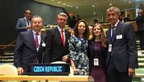 Premir Andrej Babi (vpravo) dorazil na summit OSN v New Yorku.