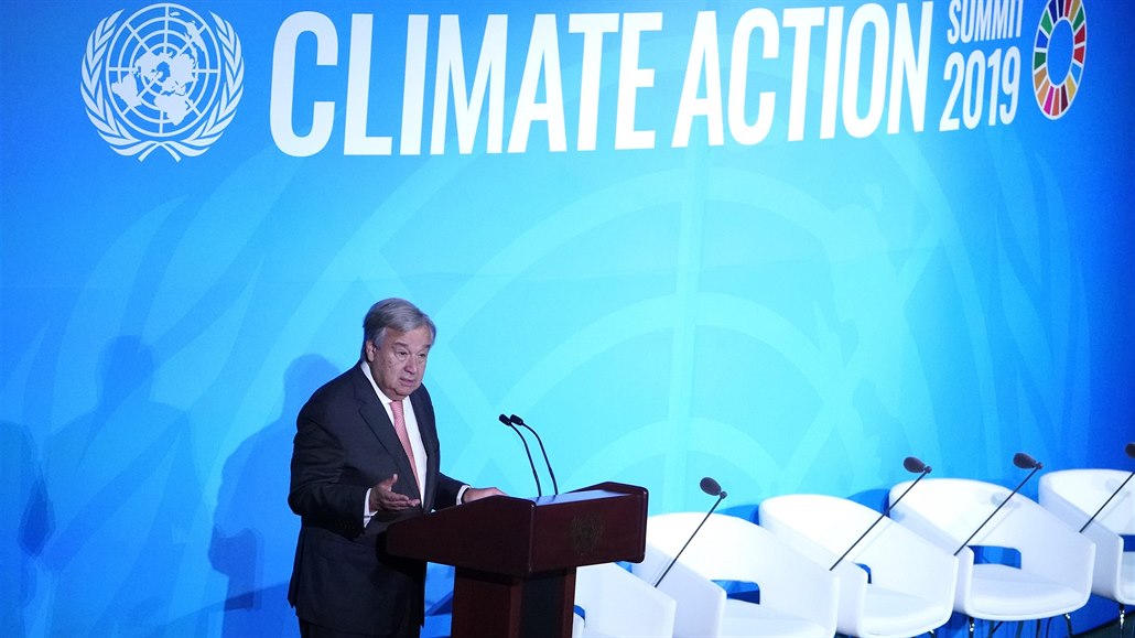 António Guterres, generální tajemník OSN před Klimatickým summitem.