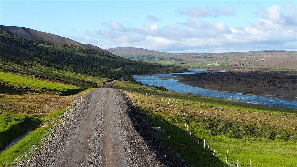 Islandská silnice F26 zvaná Sprengisandslei&#240;.