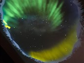 Aurora borealis- animace v Arktiku