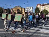 Hradetí studenti ve stávce za lepí ochranu klimatu