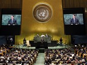 Jair Bolsonaro hovoí na 74. zasedání Valného shromádní OSN