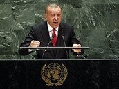 Turecký prezident Erdogan pi projevu v OSN