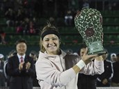 Karolína Muchová se v Soulu raduje z prvního svého triumfu na okruhu WTA.