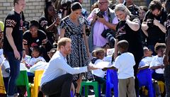 Britský princ Harry s chotí Meghan a synem Archiem v pond�lí dorazili do...