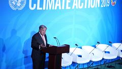 António Guterres, generální tajemník OSN ped Klimatickým summitem.