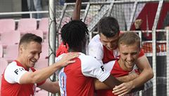 Radost hrá Slavie z prvního gólu.