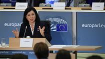 Věra Jourová při slyšení před členy dvou výborů europarlamentu.