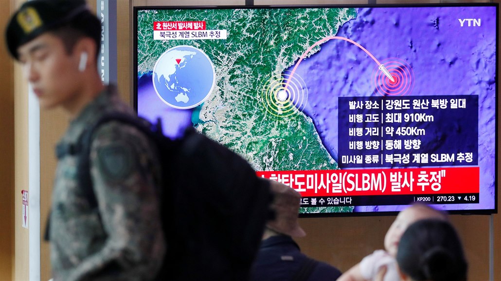 V Soulu nyní údajn provují monost, e byla balistická raketa vypálena z...