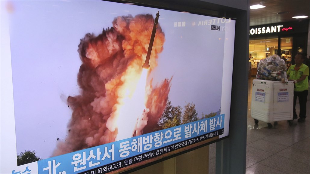 Jihokorejská televize odvysílala zábry z testu KLDR
