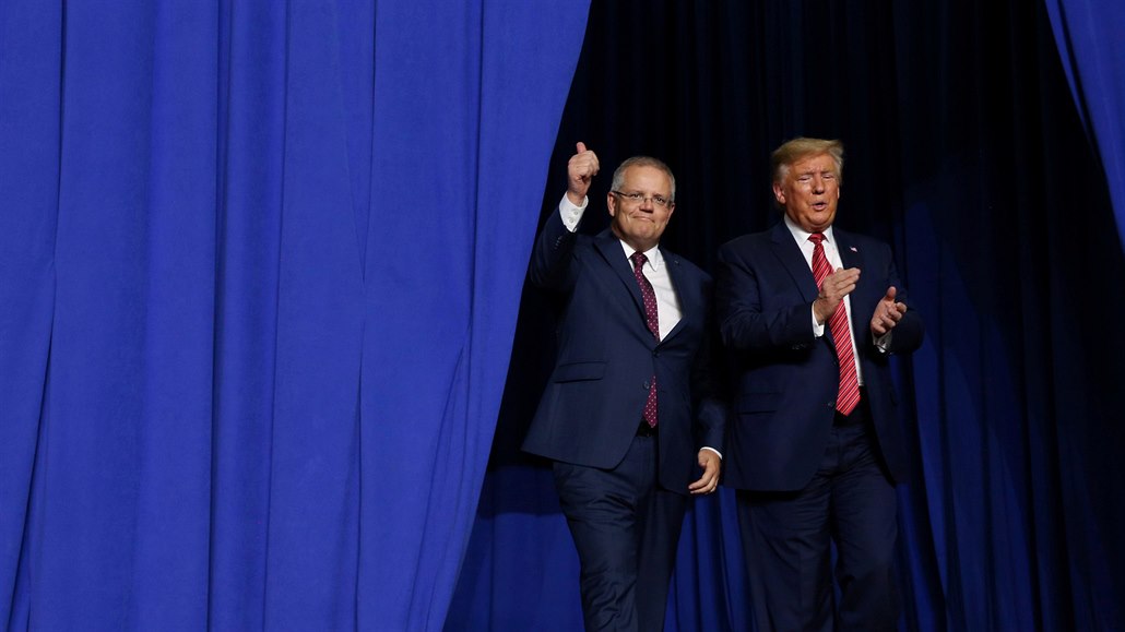 Prezident Donald Trump a australský premiér Scott Morrison koncem záí 2019