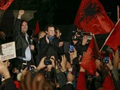 Albin Kurti (uprosted), lídr nacionalistického levicového hnutí Sebeurení...