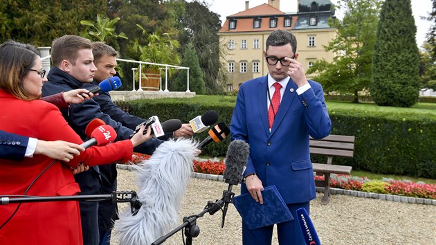 Mluví prezidenta Miloe Zemana Jií Ováek se 2. íjna 2019 na zámku v Lánech...