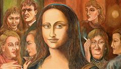 Obraz Mona Lisa, který namaloval zpvák Karel Gott, se bude drait v prosincové...