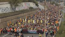 V katalnsk Giron demonstruje podle policie 60.000 lid, informoval denk La...