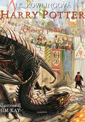 Ob�lka �esk� verze ilustrovan�ho vyd�n� knihy Harry Potter a Ohniv� poh�r.