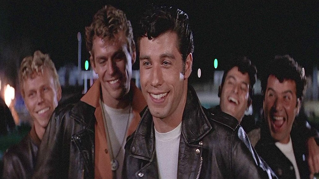 John Travolta jako Danny Zuko. Snímek Pomáda (1978ú. Reie: Randal Kleiser.