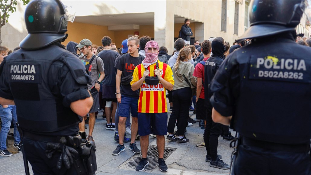 Protest v Barcelon.