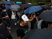 Protestanti protestují v Hongkongu