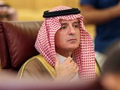 Saúdskoarabský ministr zahraniních vcí Adel al-Jubeir na zasedání Ligy...