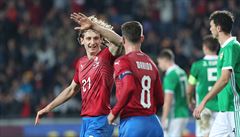 Alex Král na tréninku reprezentace.