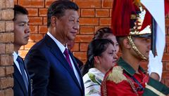 Čínský prezident Si Ťin-pching na návštěvě Nepálu.