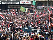 Protesty v hlavním mstu Bagdádu.